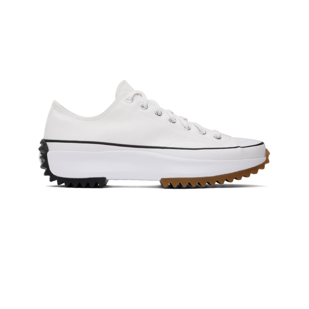 Converse Run Star Hike White Sneakers with Black and Brown Accents